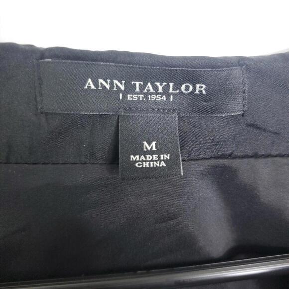 Ann Taylor Jacket Womens M Ribbed Half Sleeve Collarless Open Front Career - Picture 7 of 10